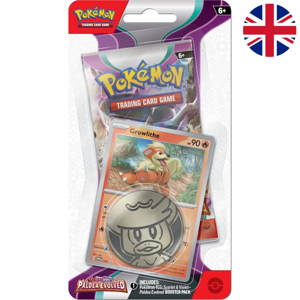 Pokemon Paldea Evolved Checklane Blister Growlithe