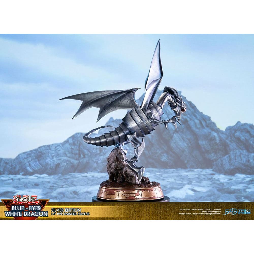 Yu-Gi-Oh! PVC Statue Blue-Eyes White Dragon Silver Edition 35cm