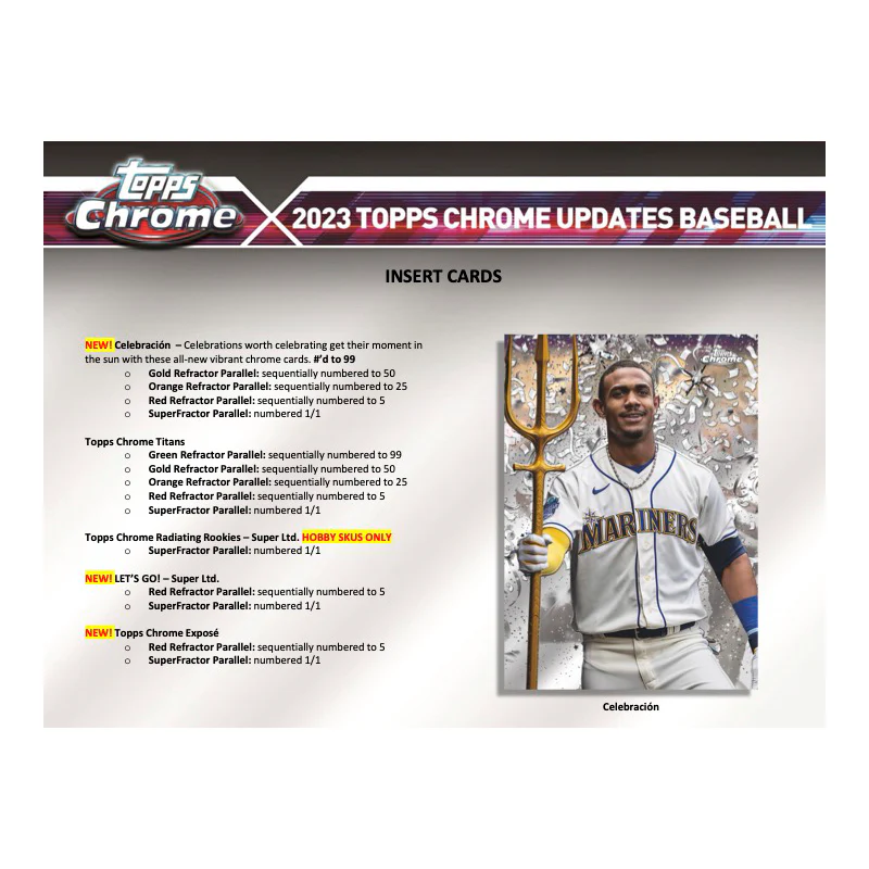 2023 Topps Chrome Update Series Baseball Jumbo Box