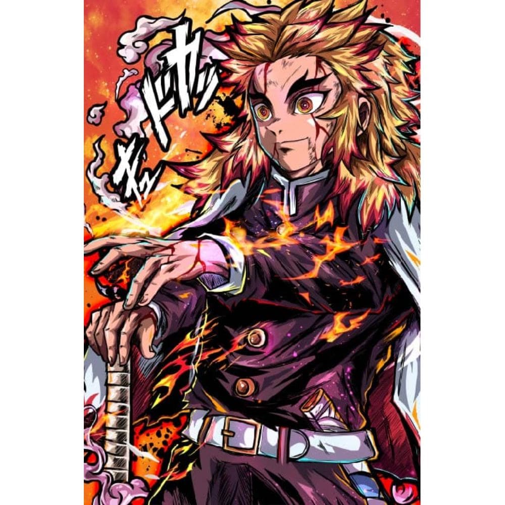 Acrylic Art Demon Slayer Flame Pillar