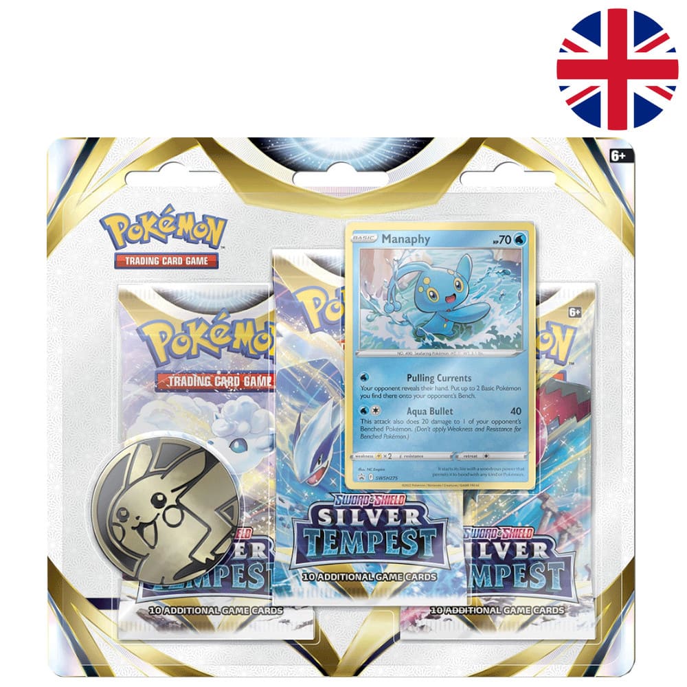 Pokemon Silver Tempest 3-Pack Blister Manaphy