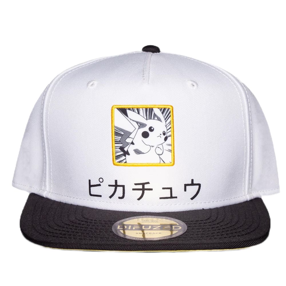 Pokémon Snapback Cap Pikachu White (unisex)