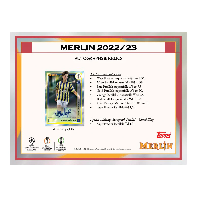 2022/23 Topps UEFA Club Competitions Merlin Chrome Soccer Hobby 12 Box Case