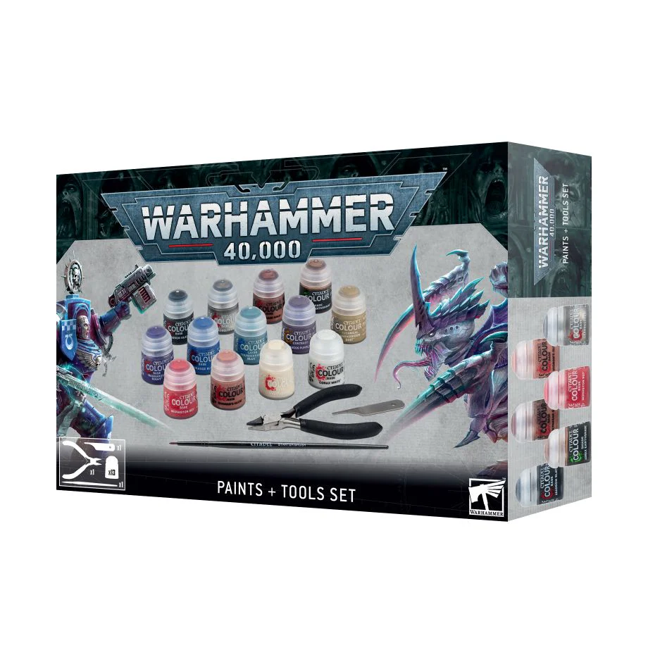 WARHAMMER 40K PAINT & TOOL SET