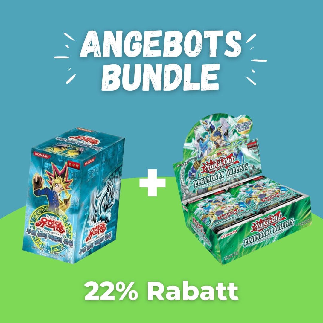 Legend of Blue Eyes White Dragon Display Korean & Synchro Storm Display German Offer Bundle