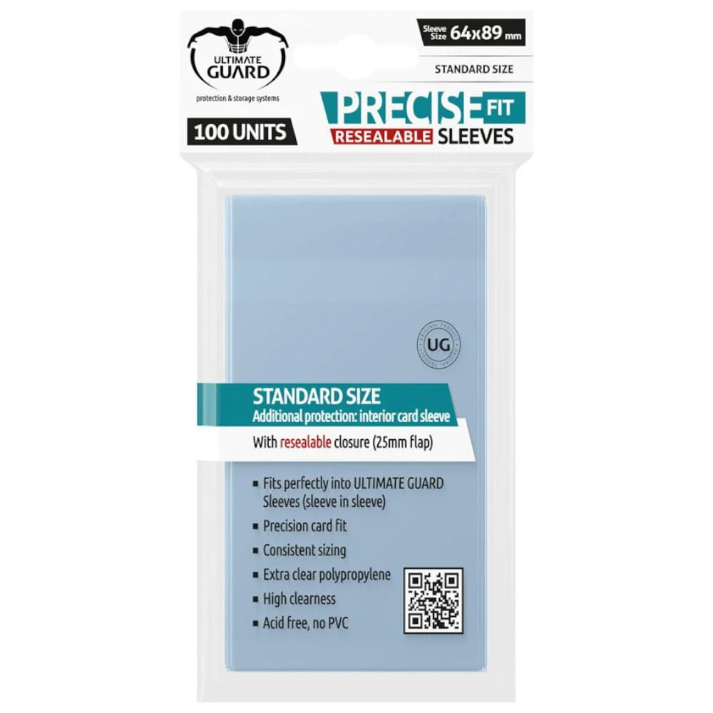 Ultimate Guard Standard Size Precise-Fit Resealable Sleeves 100 pieces
