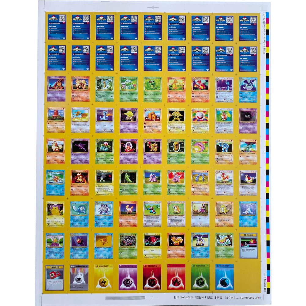 Pokéfan Base Set Mini - Uncut Sheet 47cm x 37cm English