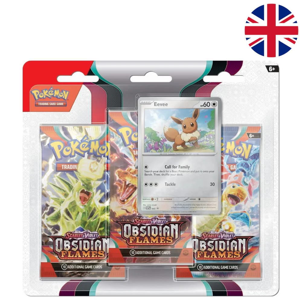 Pokemon Obsidian Flames 3-Pack Blister Eevee