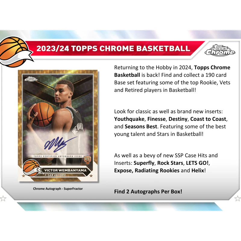 2023/24 Topps Chrome Basketball Hobby Box