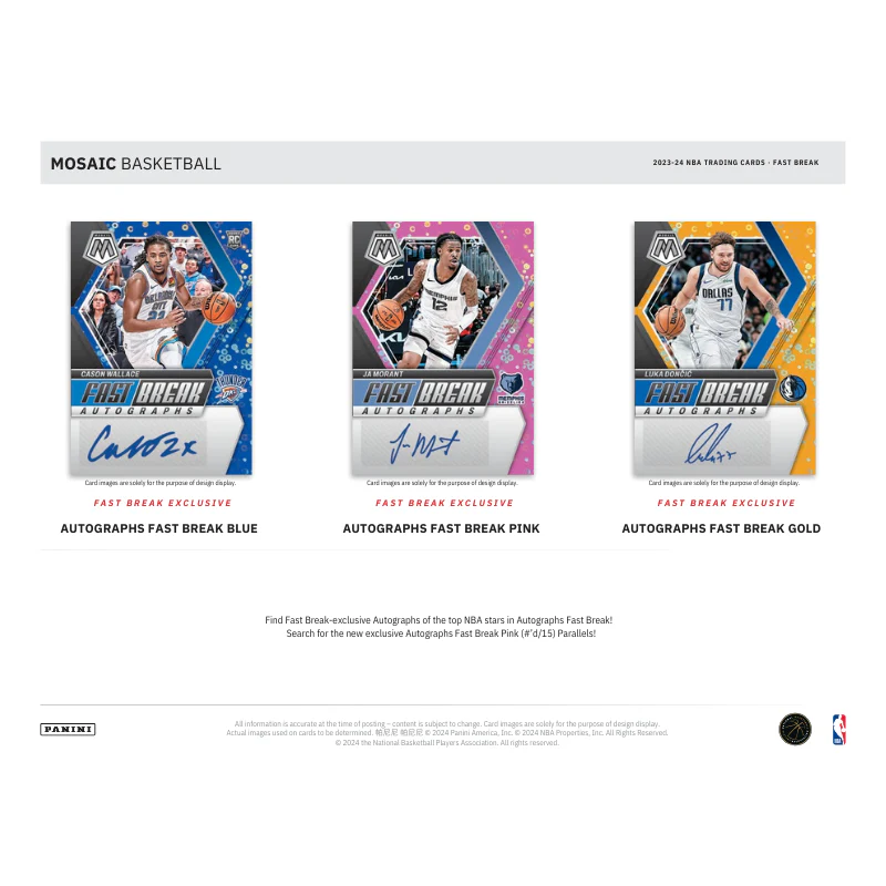 2023/24 Panini Mosaic Basketball Fast Break 20 Box Case