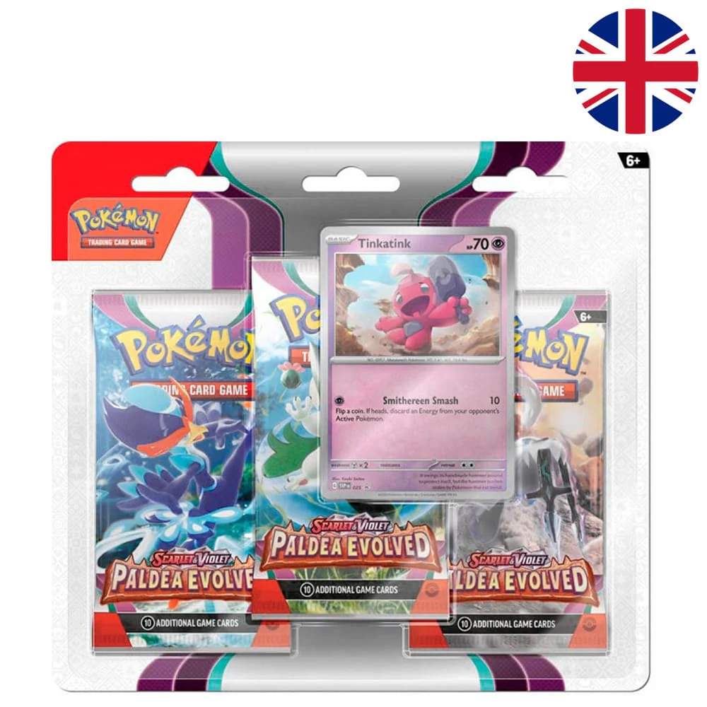 Pokemon Paldea Evolved 3-Pack Blister Tinkatink
