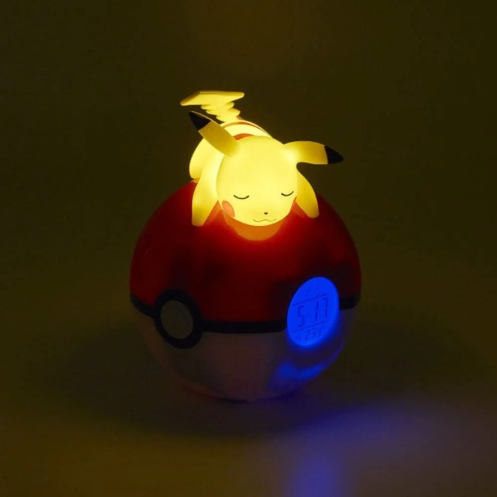 Pokemon Pokeball alarm clock with light function Pikachu 18cm