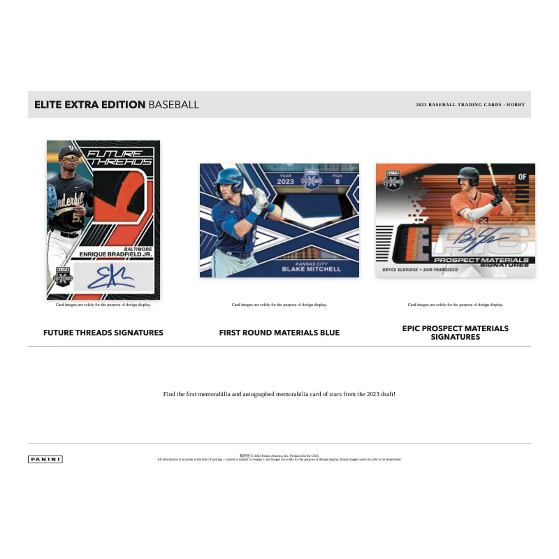 2023 Panini Elite Extra Edition Baseball Hobby Box