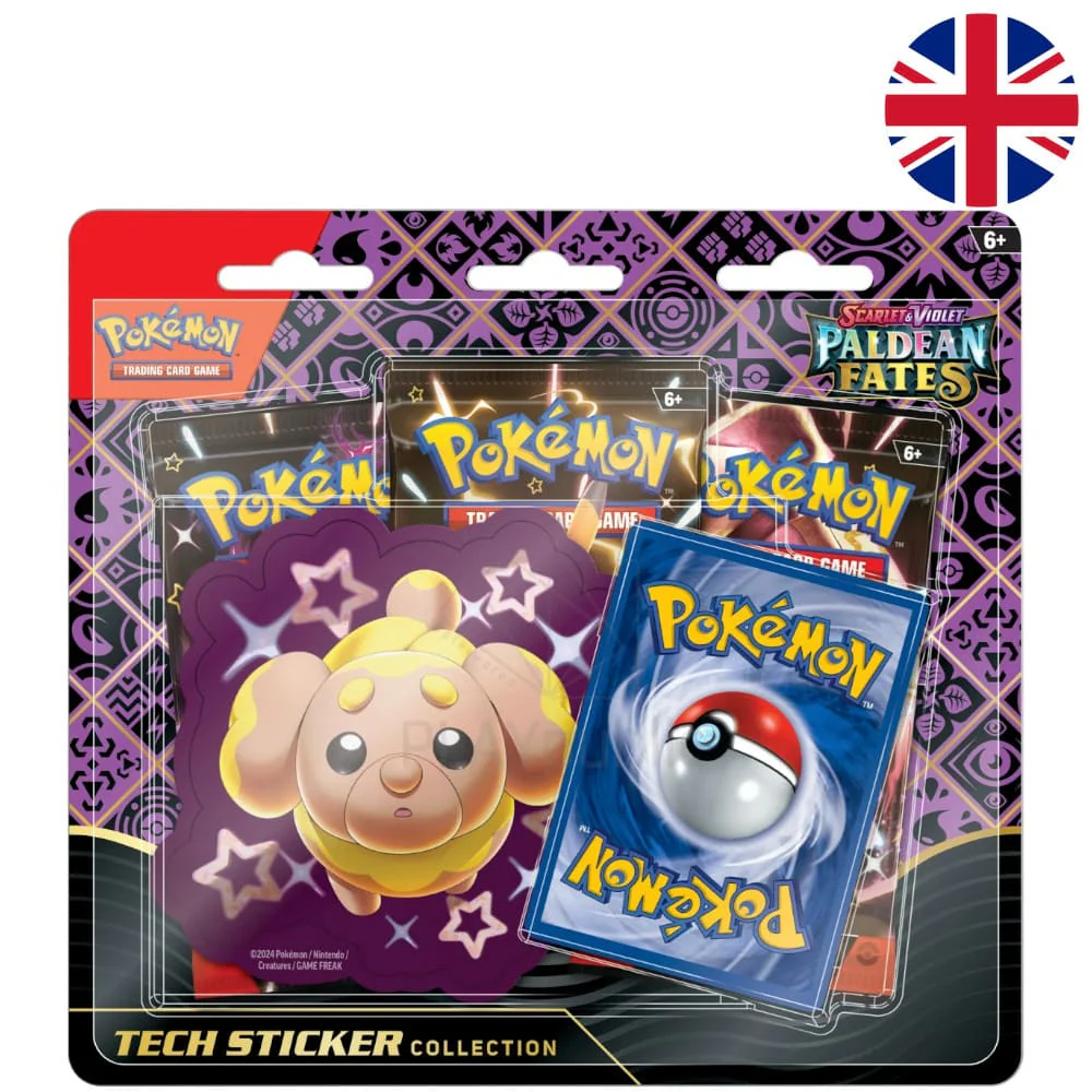 Pokemon Paldean Fates Tech Sticker Collection Fidough