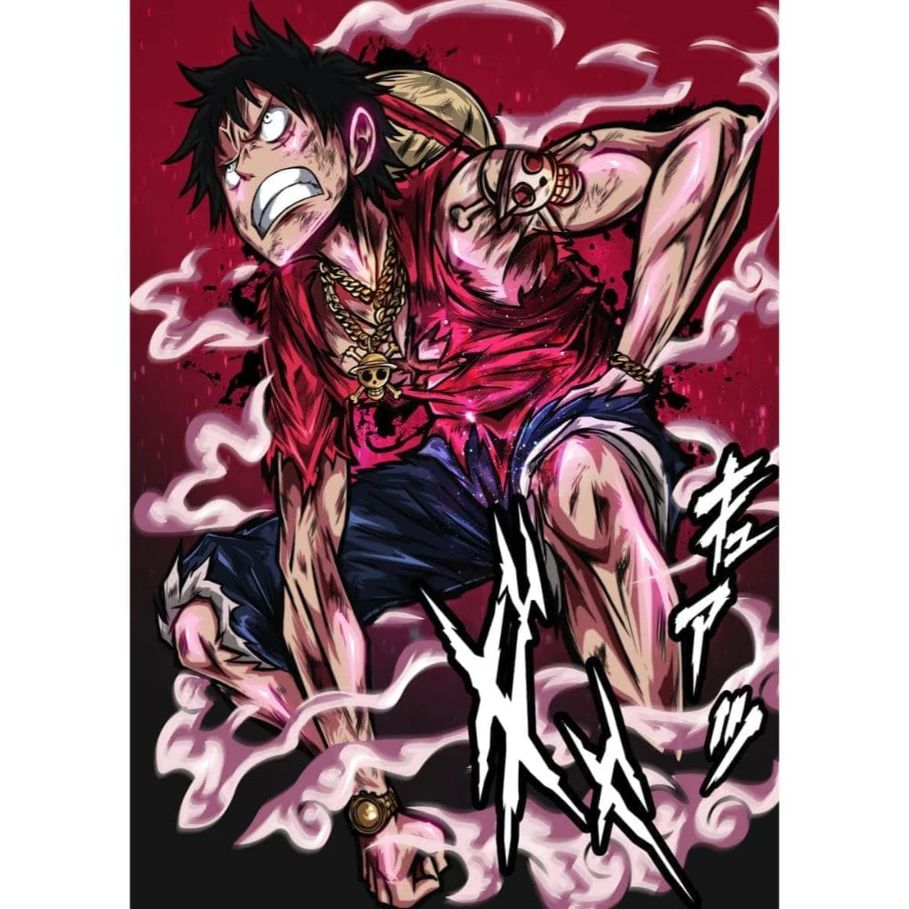 Acrylic Art One Piece Strawhat Men