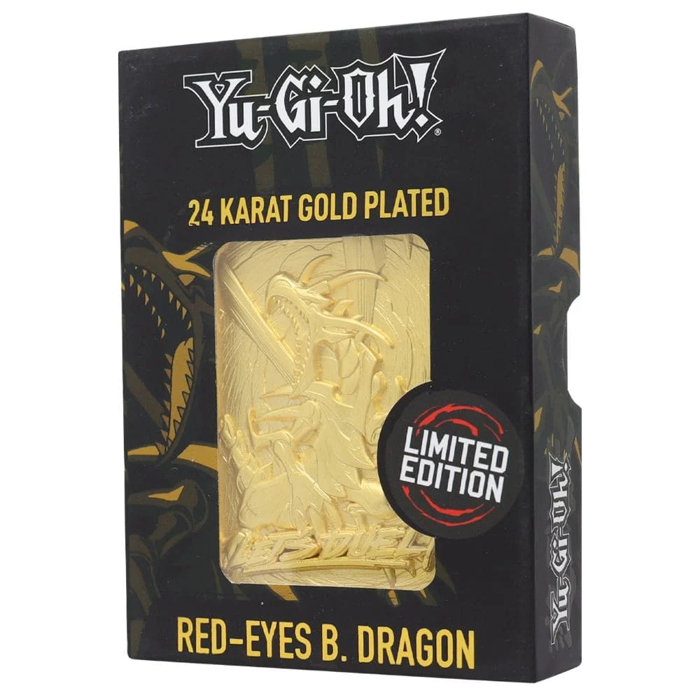 Yu-Gi-Oh! 24k Gold Plated Collectible Red Eyes Black Dragon