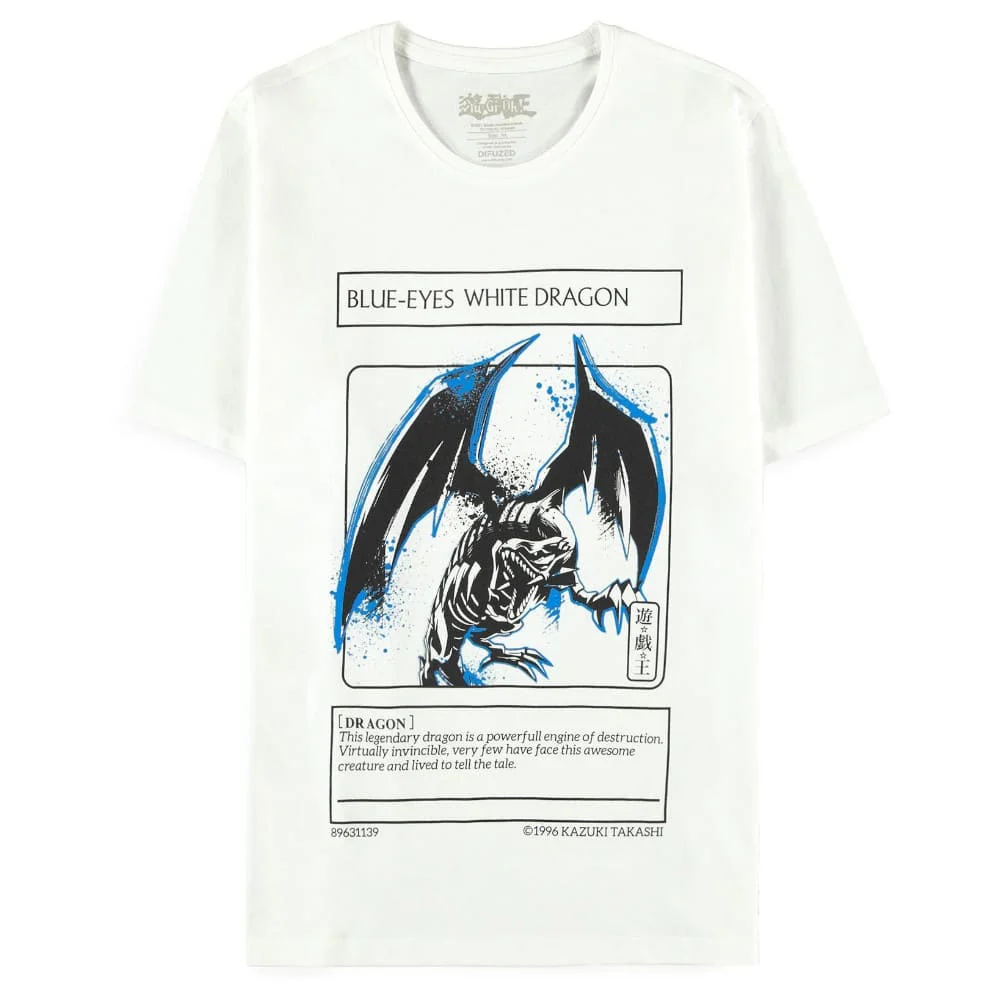Yu-Gi-Oh! T-Shirt Blue-Eyes White Dragon - White (Men´s)