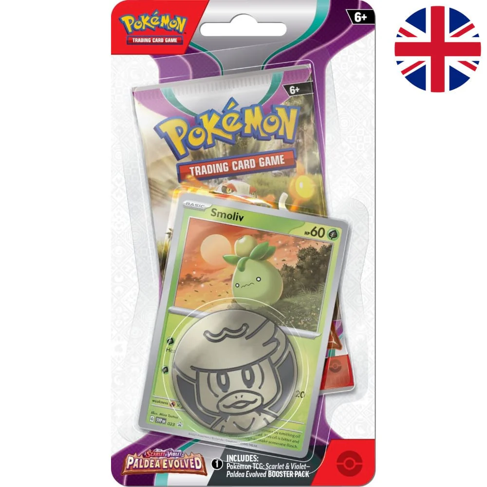 Pokemon Paldea Evolved Checklane Blister Smoliv