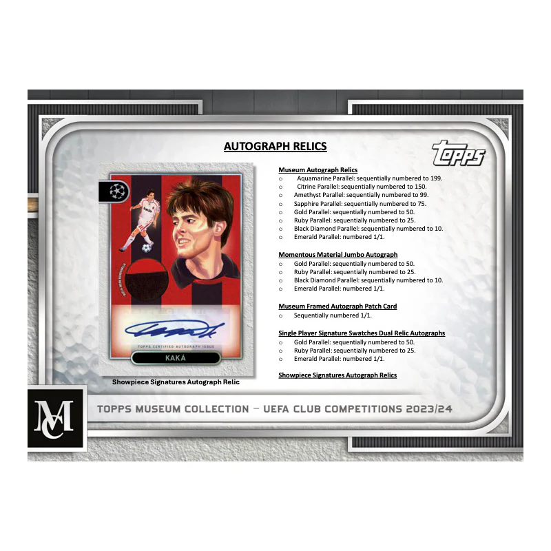 2023/24 Topps Museum Collection UEFA Champions League Soccer Hobby 12 Box Case