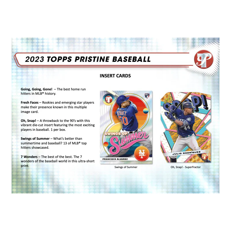 2023 Topps Pristine Baseball Hobby 8 Box Case