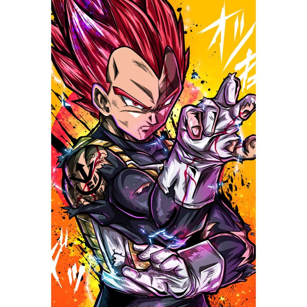 Acrylic Art Dragon Ball Veget SS Red