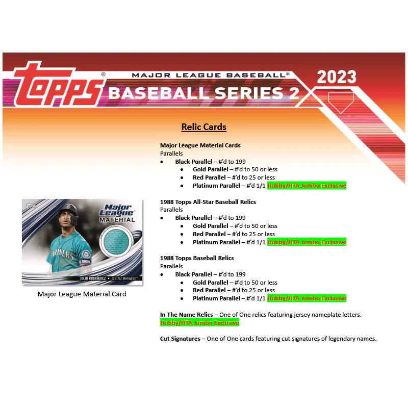 2023 Topps Series 2 Baseball Jumbo Hobby Box