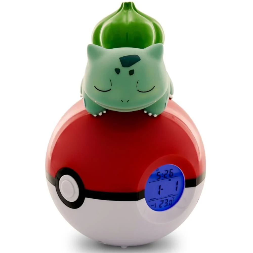 Pokemon Pokeball alarm clock with light function Bisasam 18cm