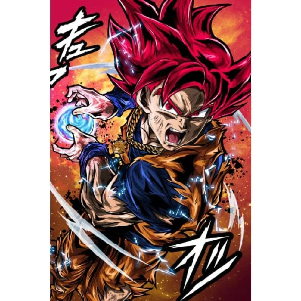 Acrylic Art Dragon Ball SSJ Red God