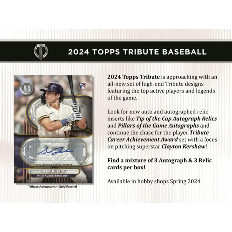2024 Topps Tribute Baseball Hobby 6 Box Case