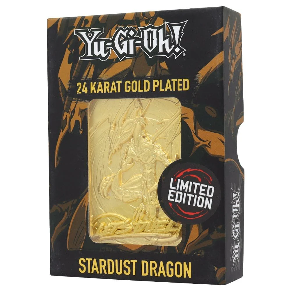 Yu-Gi-Oh! 24k Gold Plated Collectible Stardust Dragon