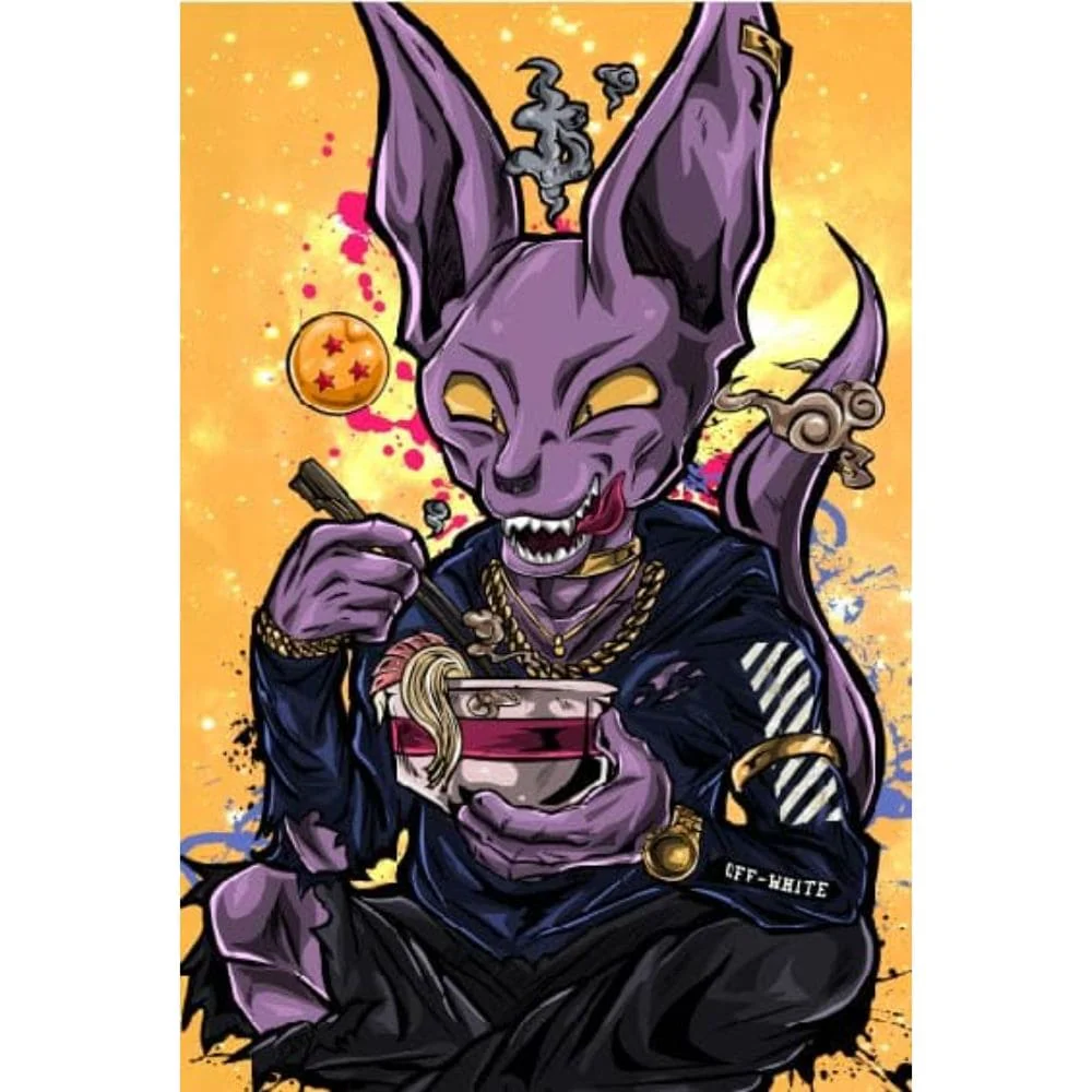 Acrylic Art Dragon Ball Off White Beerus
