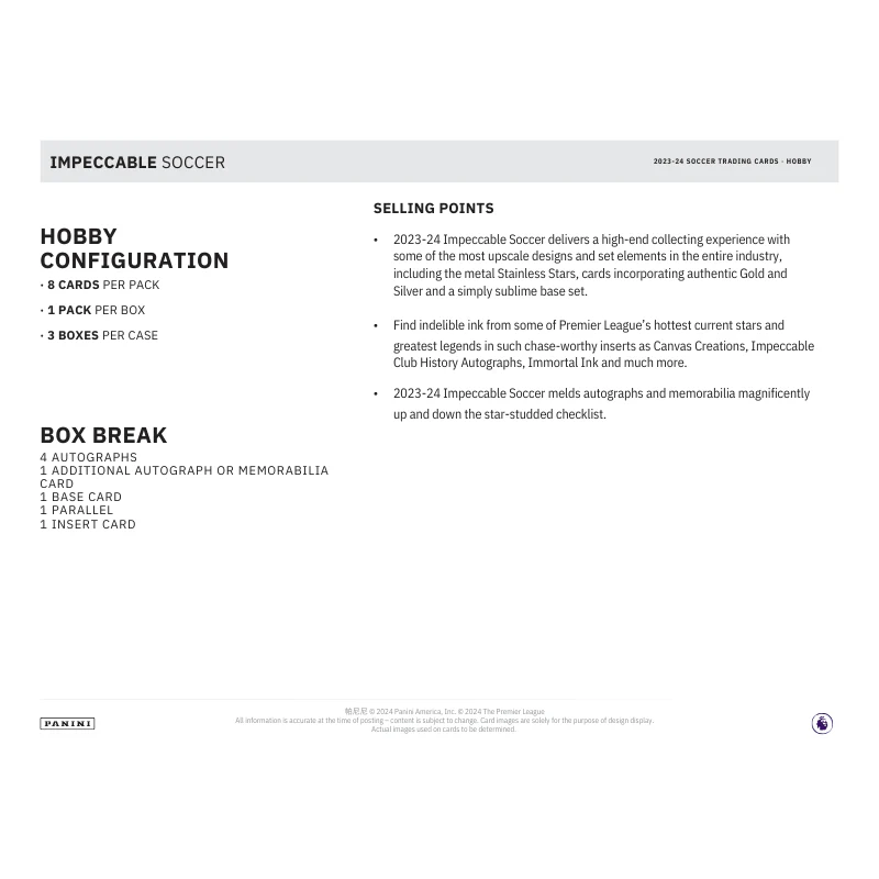 2023/24 Panini Impeccable Soccer Hobby Box