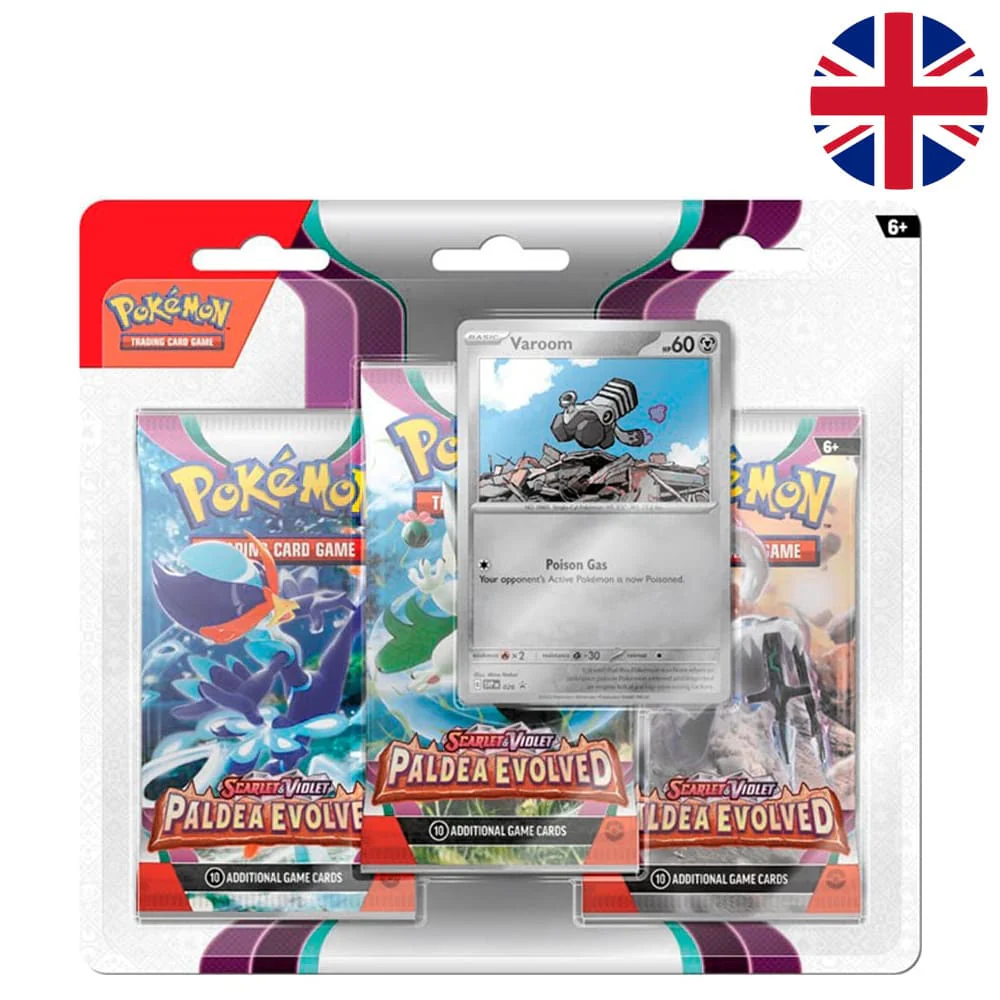 Pokemon Paldea Evolved 3-Pack Blister Varoom