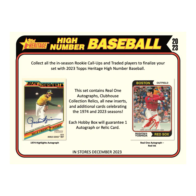 2023 Topps Heritage High Number Baseball Hobby Box