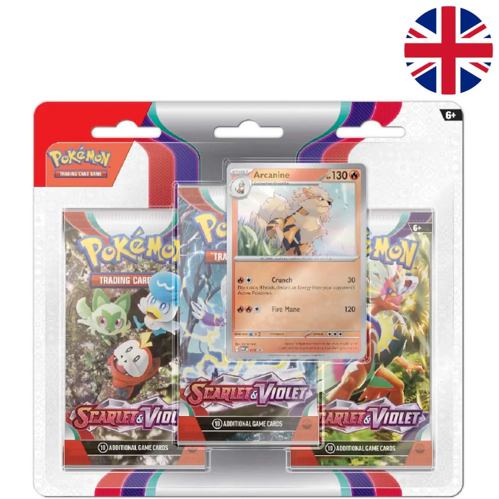 Pokemon Scarlet & Violet 3-Pack Blister Arcanine