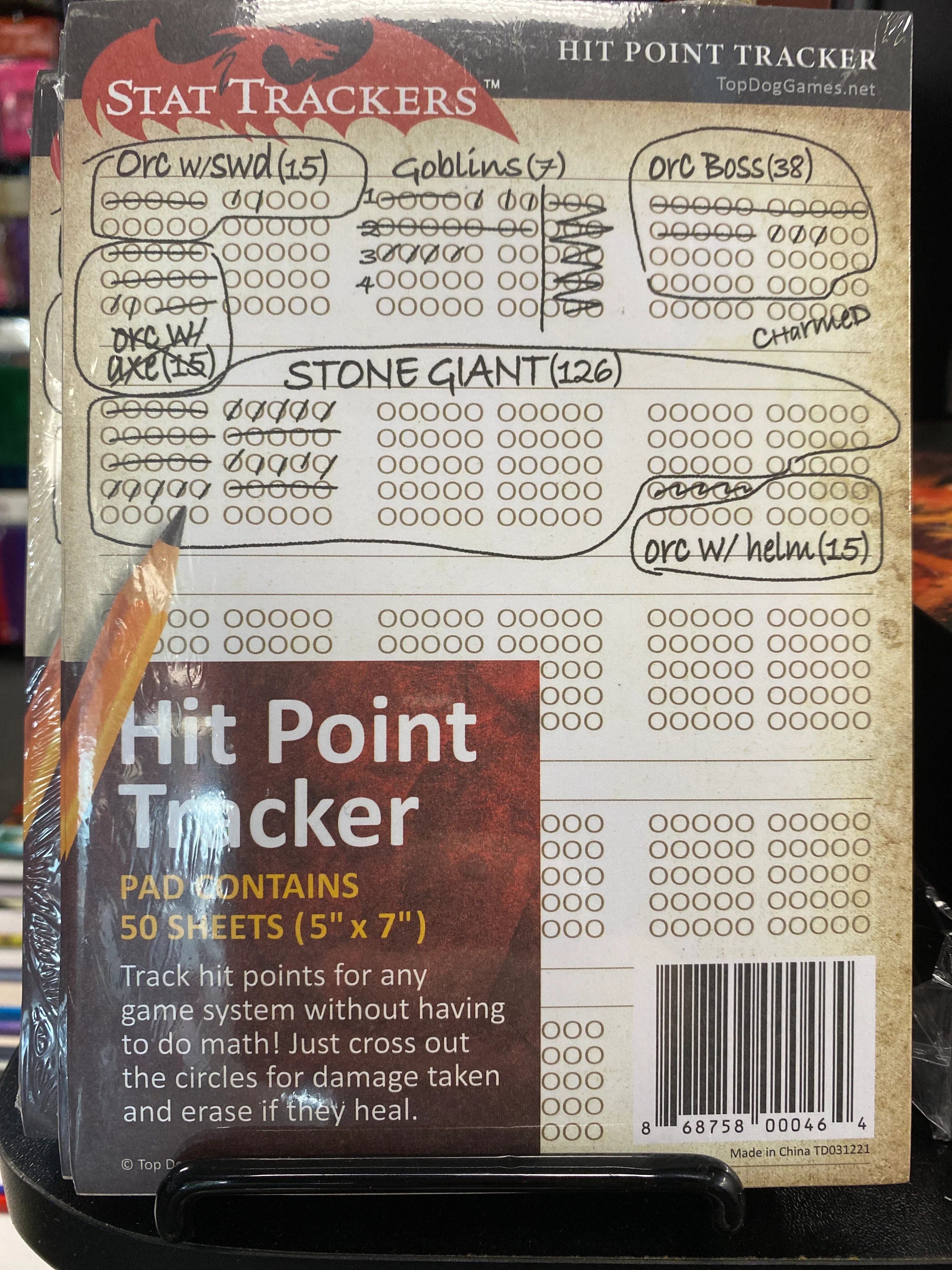 STAT TRACKERS HIT POINT PADS