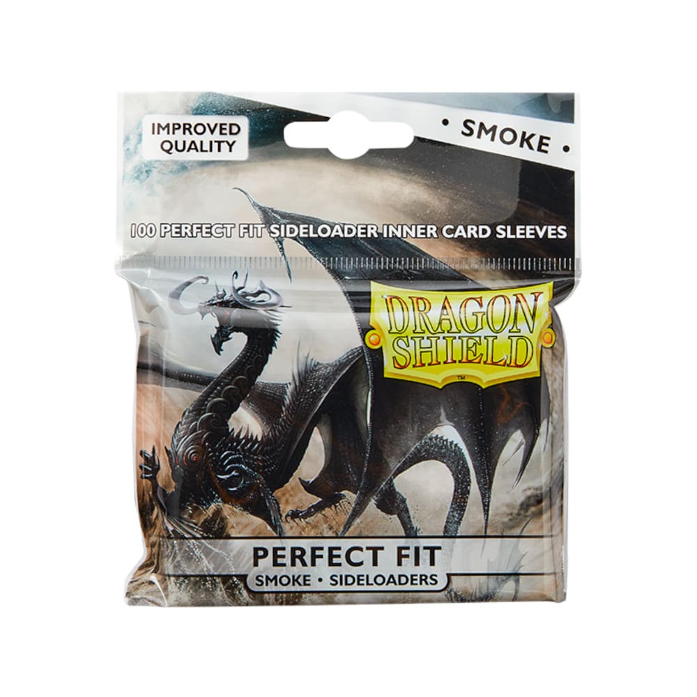 Dragon Shield Standard Size Perfect Fit Sideloading Sleeves 100 pieces of Smoke