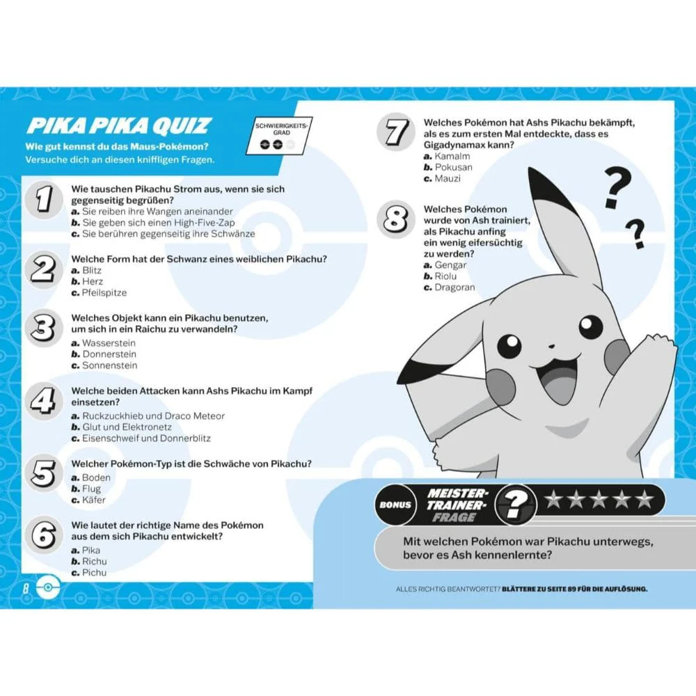 Pokemon A book The ultimate quiz book German