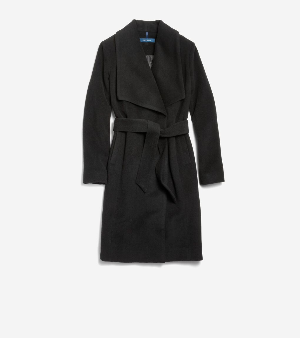 Women's Luxe Wool Maxi Wrap Coat