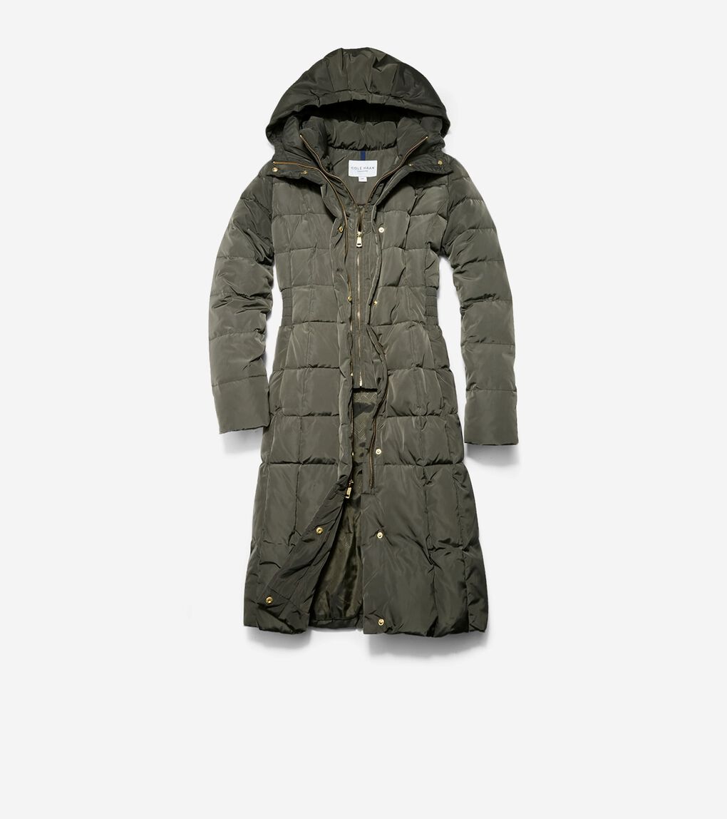 Women's 40" Signature Hooded Taffeta Down Coat