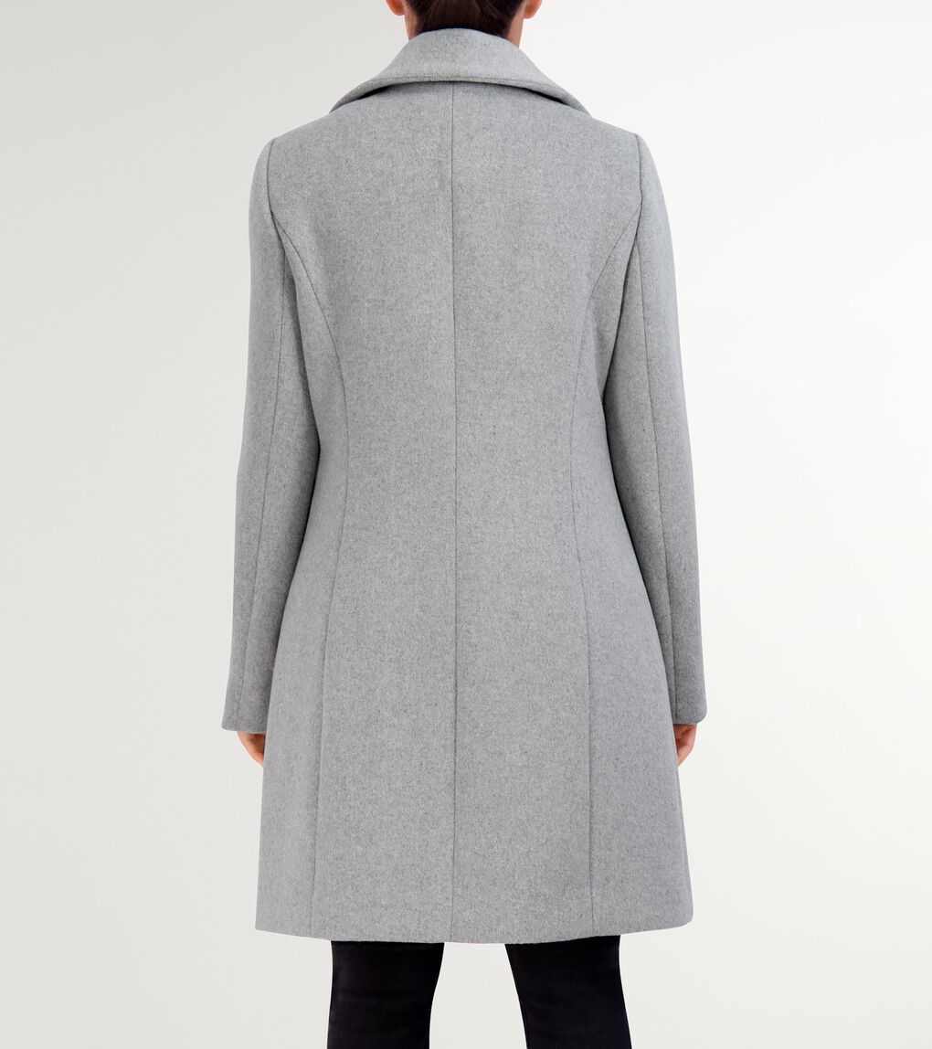 Women's Convertible Collar Button-Up Coat