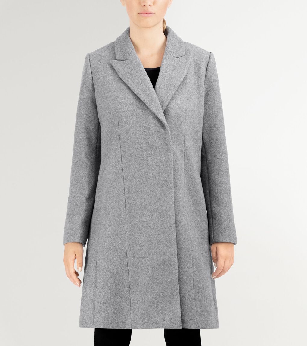 Women's Asymmetrical Peak Lapel Coat