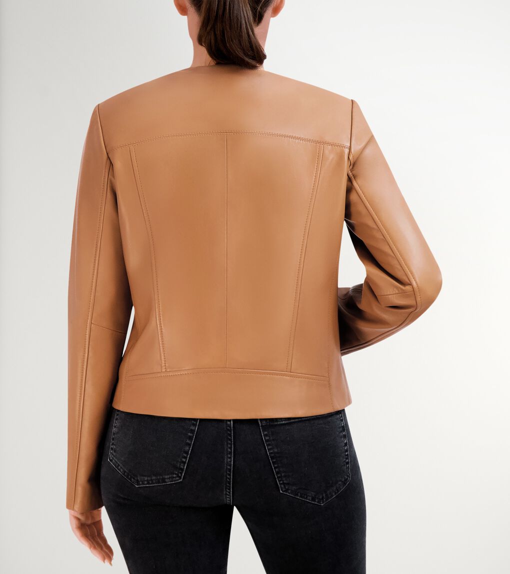 Women's Asymmetrical Leather Jacket