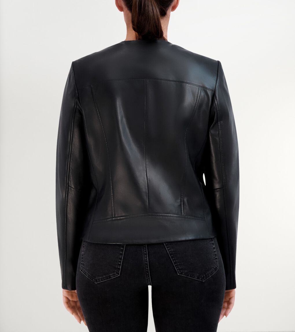 Women's Asymmetrical Leather Jacket