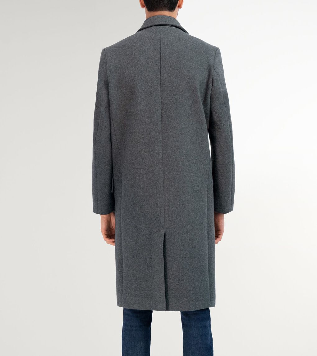 Men's Double Breasted Stretch Wool Coat
