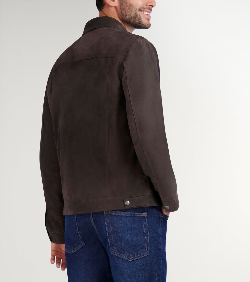 Men's Suede Trucker Jacket