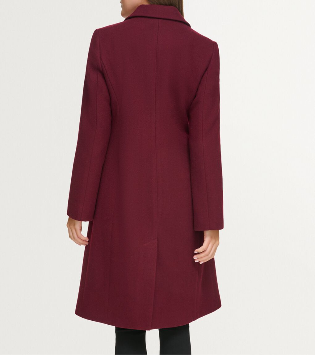 Women's Slick Wool Asymmetric Coat