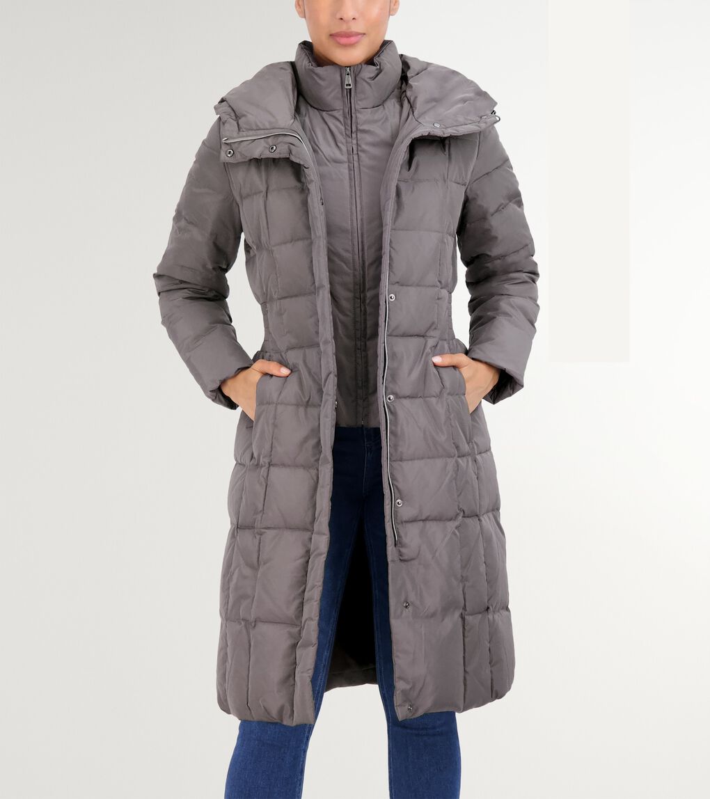 Women's 40" Signature Hooded Taffeta Down Coat