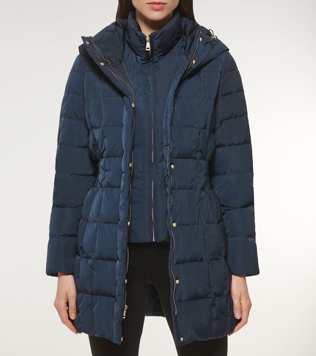 Women's 32" Signature Hooded Taffeta Down Coat