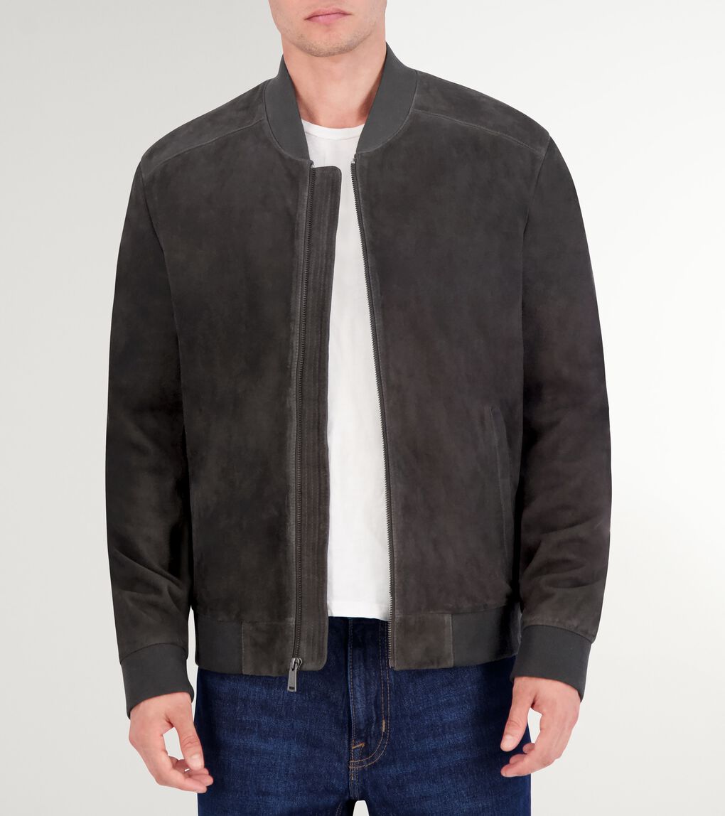 Men's Zip-up Suede Jacket